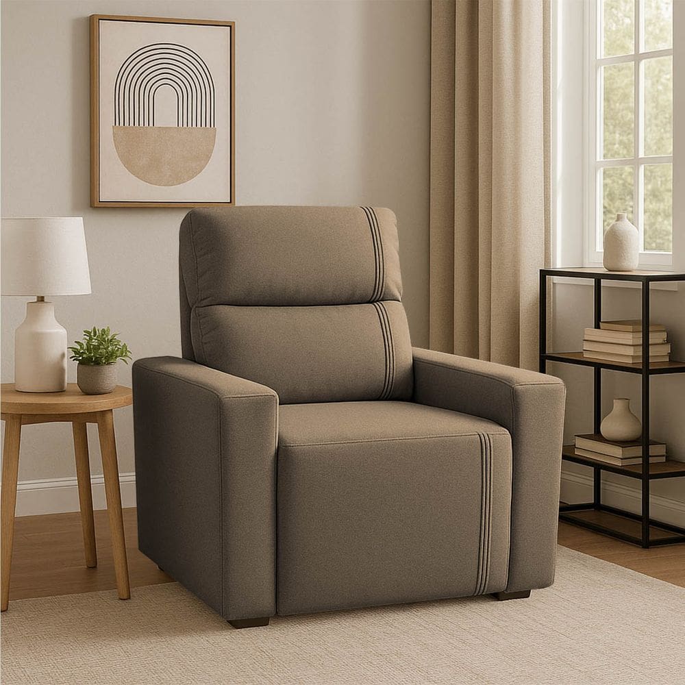 Poltrona Retratil e Reclinavel Com Porta Copo Maisa Capuccino