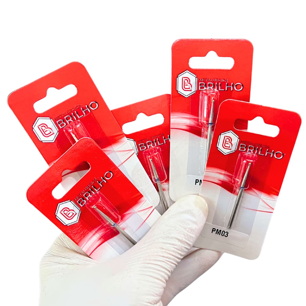 Broca Diamantada 003 Brilho - Kit com 5 Unidades