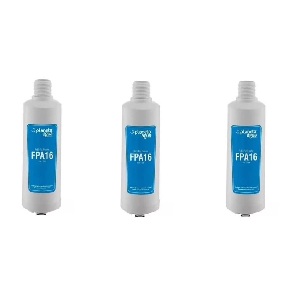 Kit 3 un Refil Filtro Fpa16 Purificador Água Libell, Aqua Flex, Bebedouros de Pressão Press, Press Baby e Press Side.