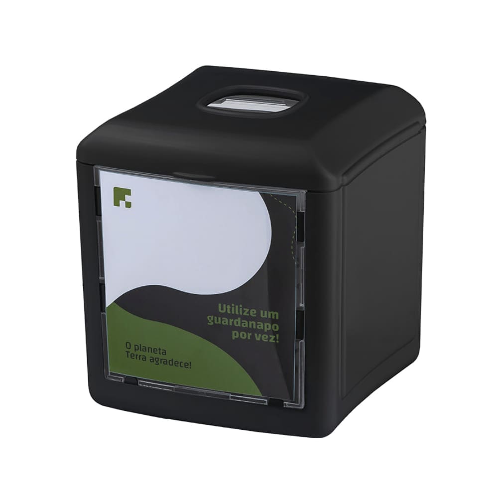 Porta Guardanapo Interfolhado Preto Fortcom