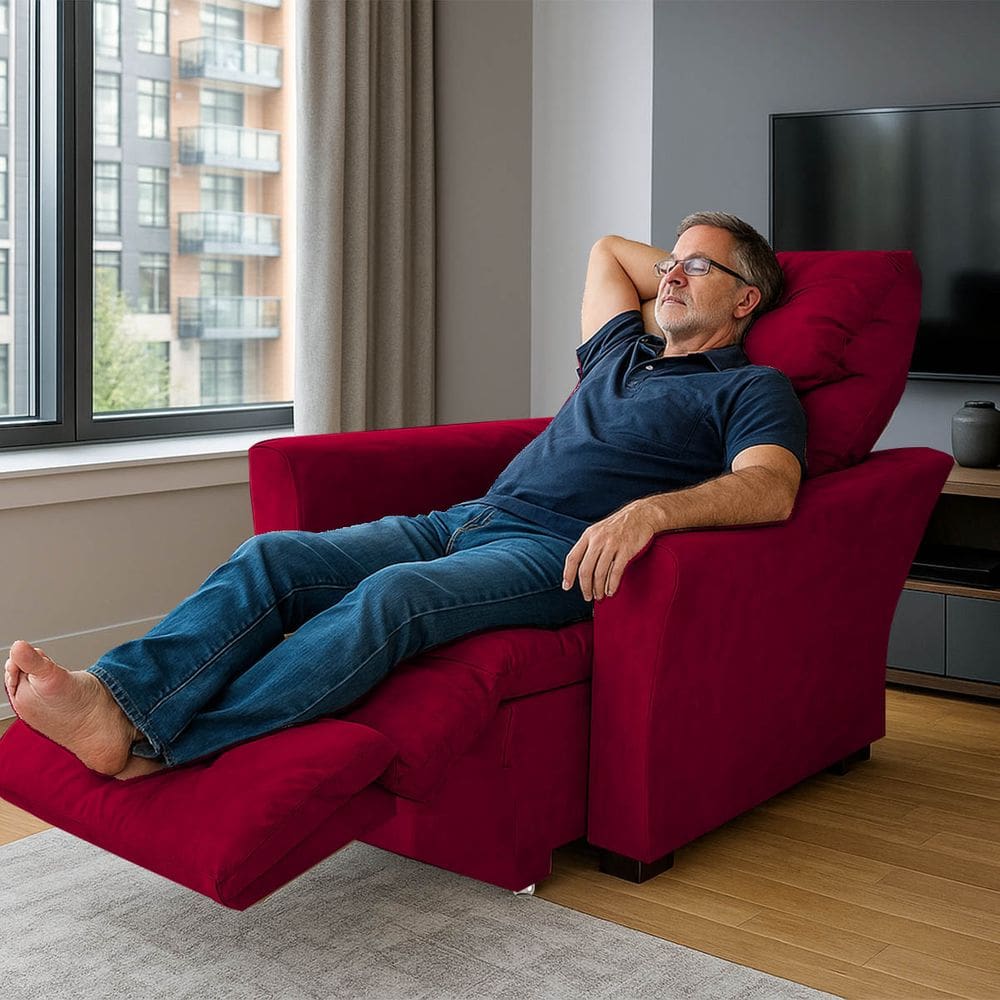 Poltrona Retrátil e Reclinável Pra Extensão De Cílios Modelo Mariane Vermelho