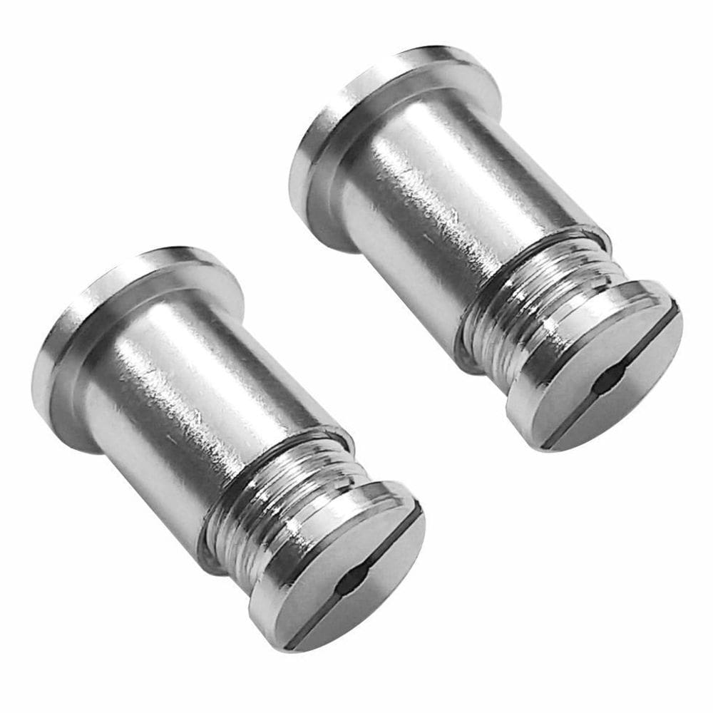 Kit/2 Fixador De Teto Em Aço Niquelado Sem Ajuste Com Rosca M10x1 Com Tampa MD-6007