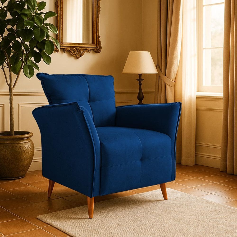 Poltrona Decorativa Para Sala De Estar E Recepção Monaliza Marinho