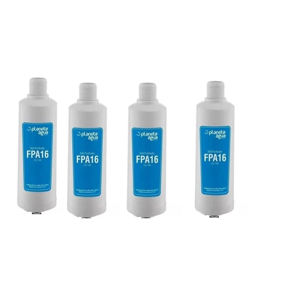 Kit 4 un Refil Filtro Fpa16 - Purificador Água Libell, Aqua Flex, Bebedouros de Pressão Press, Press Baby e Press Side.