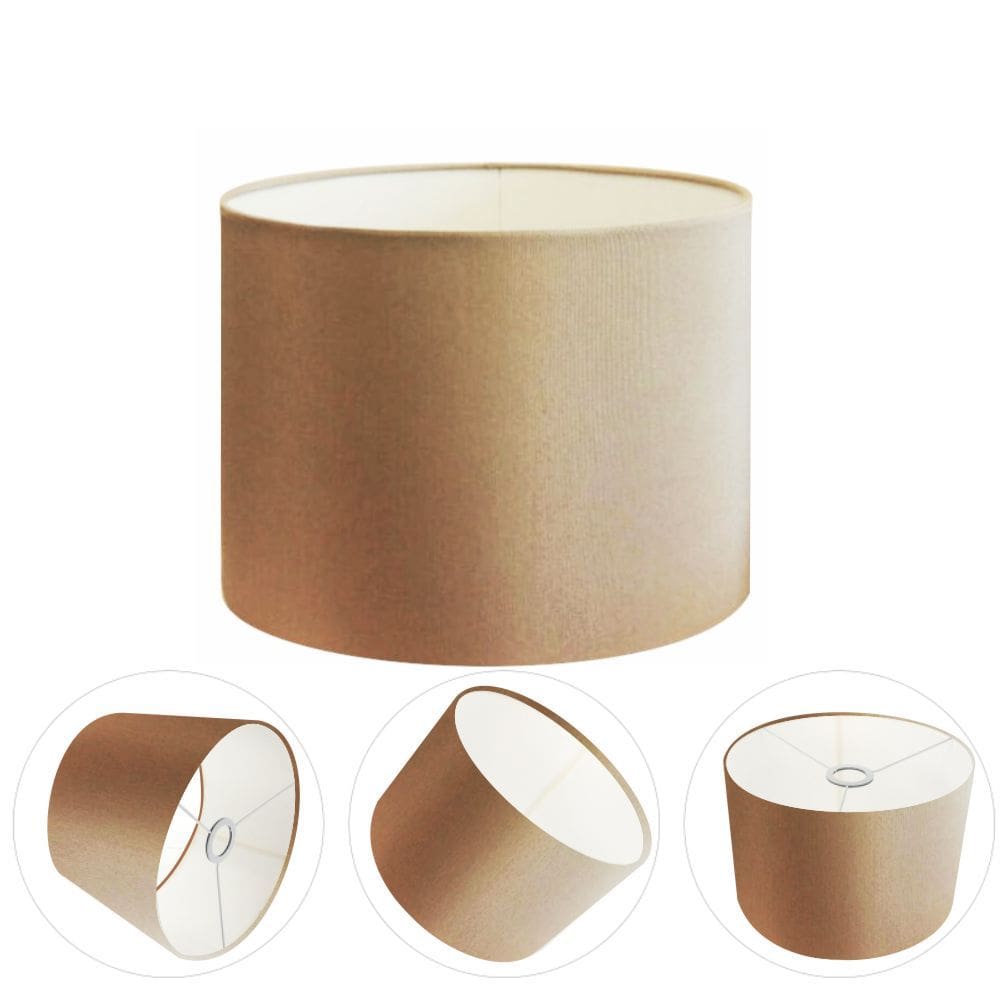 Cúpula Abajur Cilíndrica Cp-8012 Ø30x25cm Palha