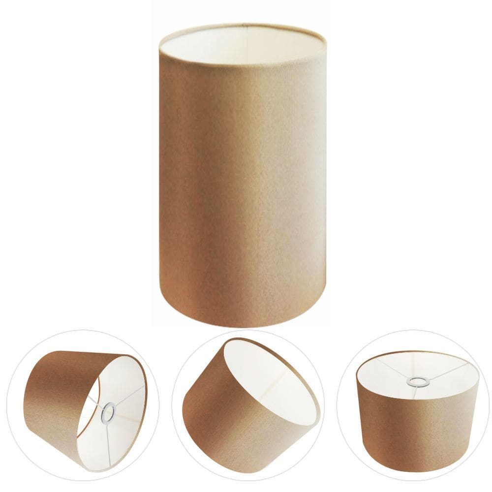 Cúpula Abajur Cilíndrica Cp-8002 Ø13x30cm Palha
