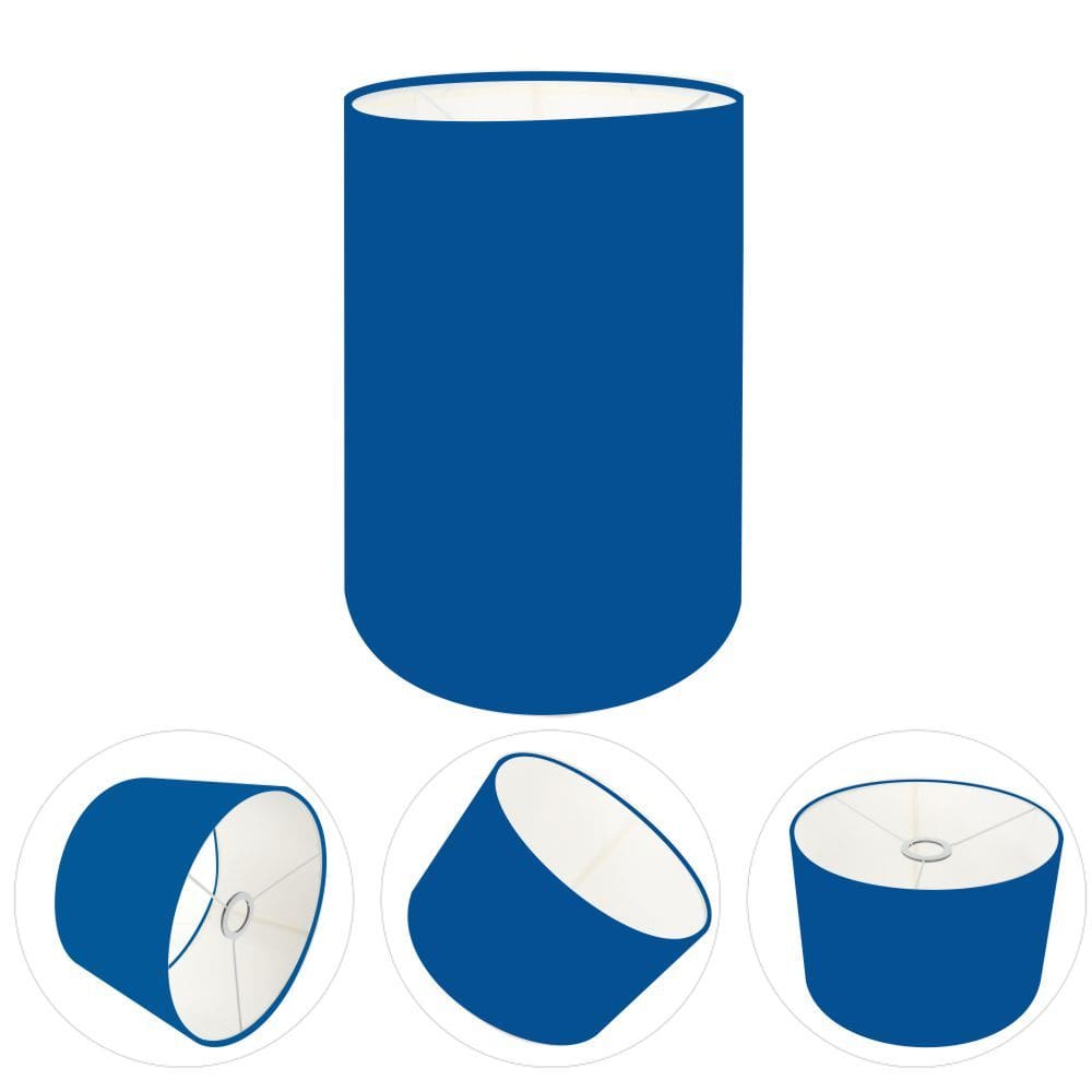 Cúpula Abajur Cilíndrica Cp-7004 Ø15x25cm Azul Marinho