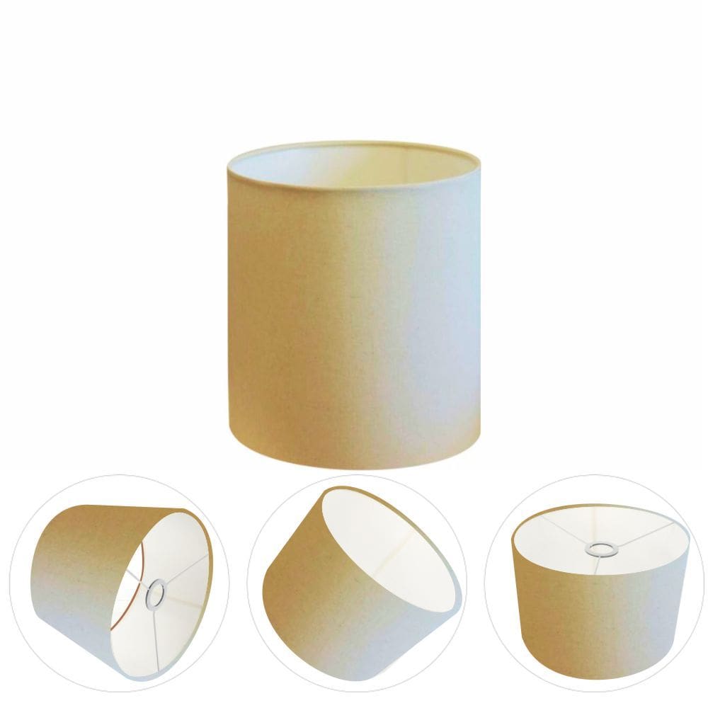 Cúpula Abajur Cilíndrica Cp-7001 Ø13x15cm - Algodão Crú