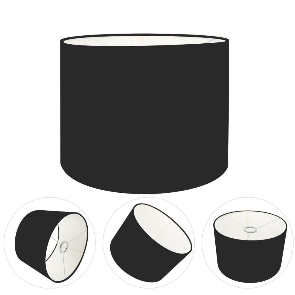 Cúpula Abajur Cilíndrica Cp-7014 Ø35x21cm Preto