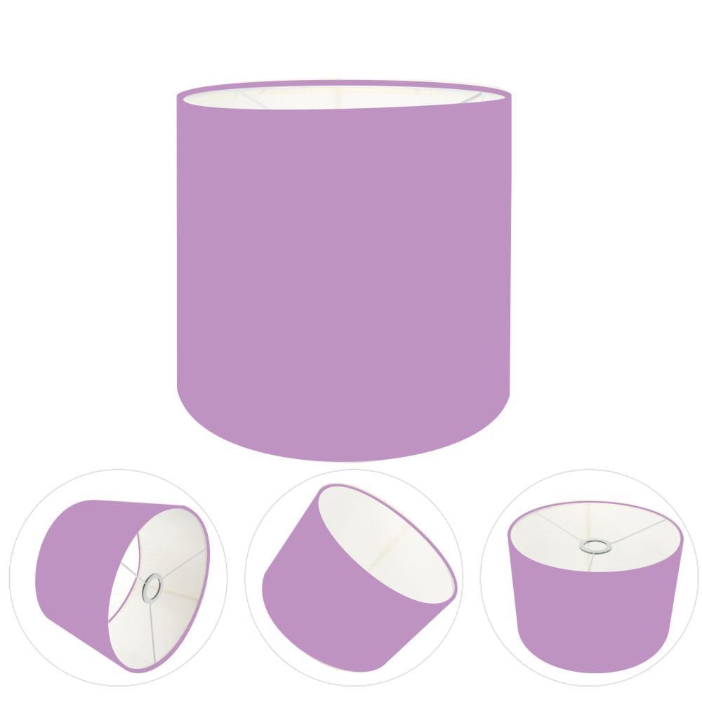 Cúpula Abajur Cilíndrica Cp-7007 Ø20x22cm Lillás