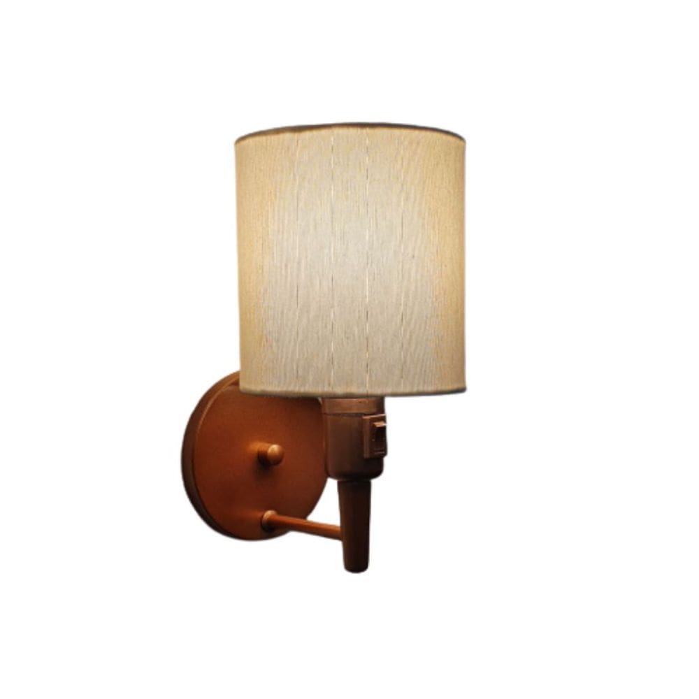 Arandela Cilíndrica Md-2030 Cobre Com Liga e Desliga Cupula Algodão Crú - Bivolt