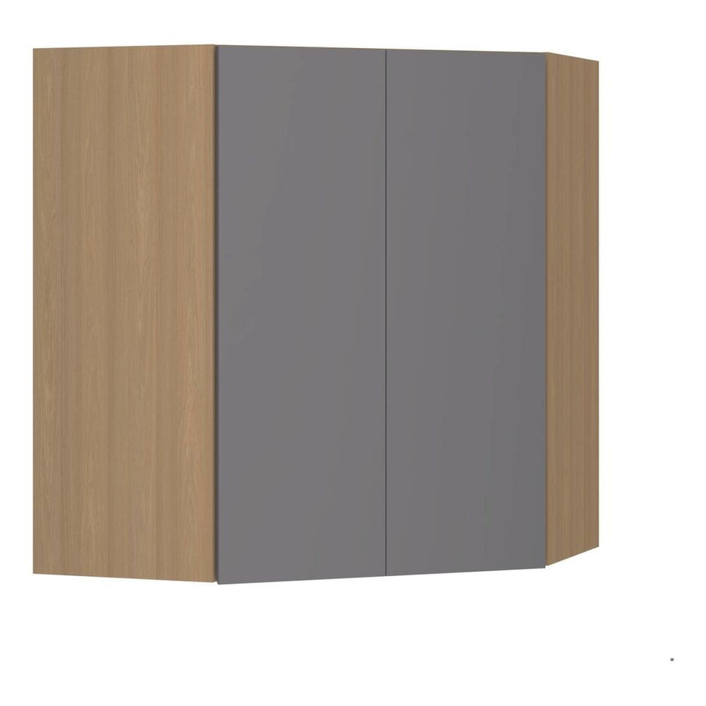 Armario Aereo Mdp Freijo E Cinza 2 Portas 74x85x74cm