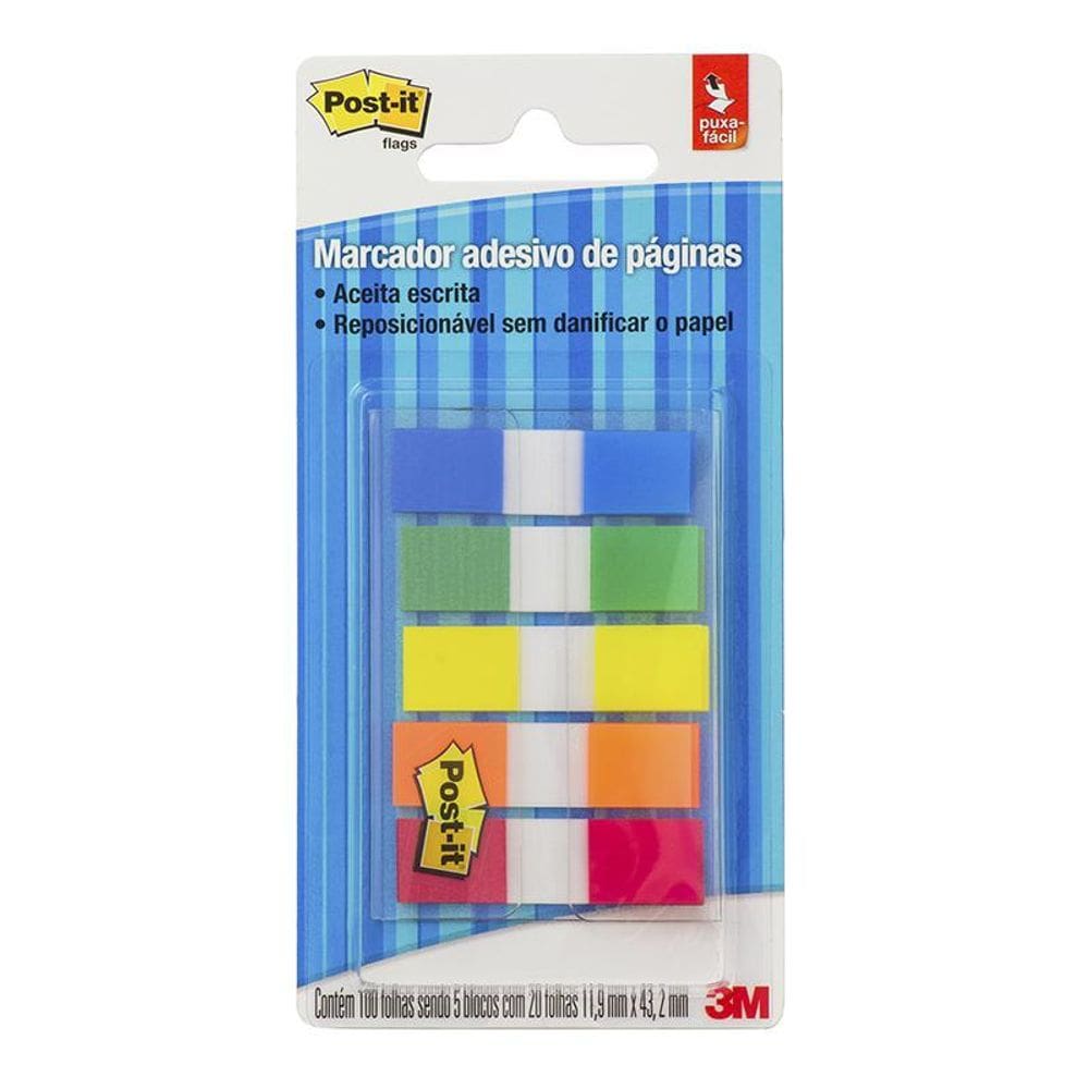 Post it tape flags 5 cores sortidas com 100 fls 3M