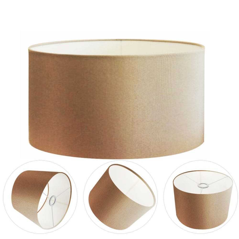 Cúpula Abajur Cilíndrica Cp-8028 Ø60x30cm Palha