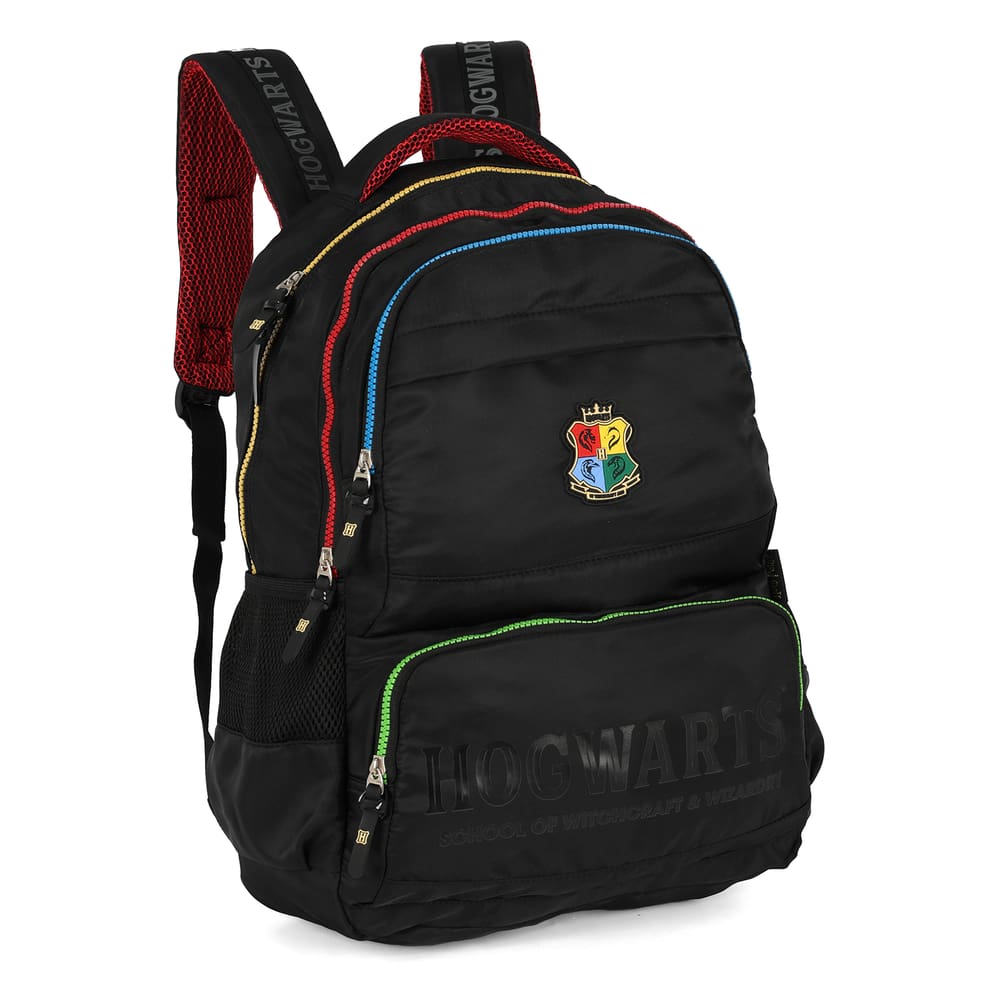 Mochila Hogwarts Luxcel – Oficial Harry Potter (Detalhes Coloridos)