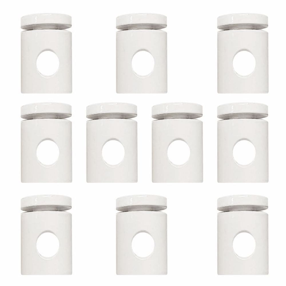 Kit-10 Desviador de Cabo Para Lustres e Pendentes e Luminária MD-6005/10 Branco