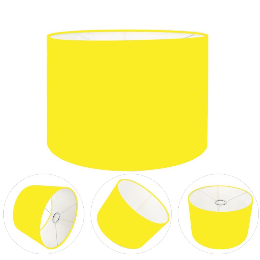 Cúpula Abajur Cilíndrica Cp-8018 Ø40x25cm Amarelo