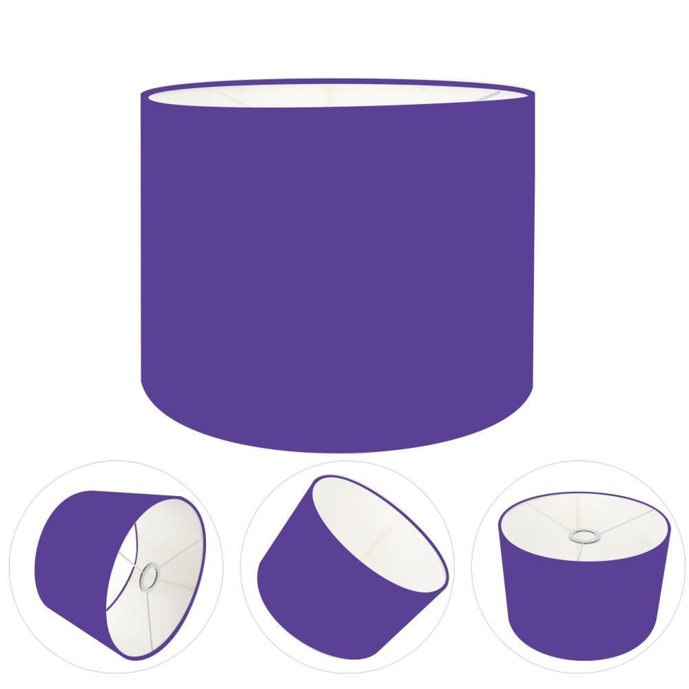 Cúpula Abajur Cilíndrica Cp-8013 Ø30x30cm Roxo