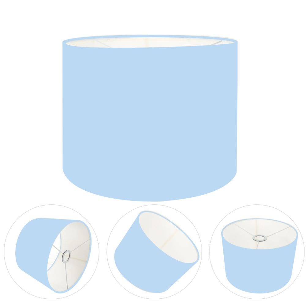 Cúpula Abajur Cilíndrica Cp-8013 Ø30x30cm Azul Bebê