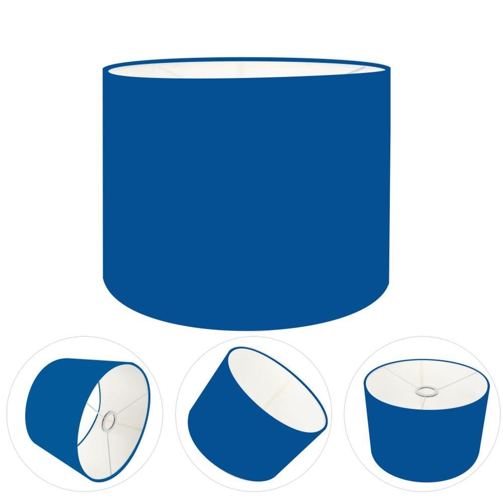 Cúpula Abajur Cilíndrica Cp-8012 Ø30x25cm Azul Marinho