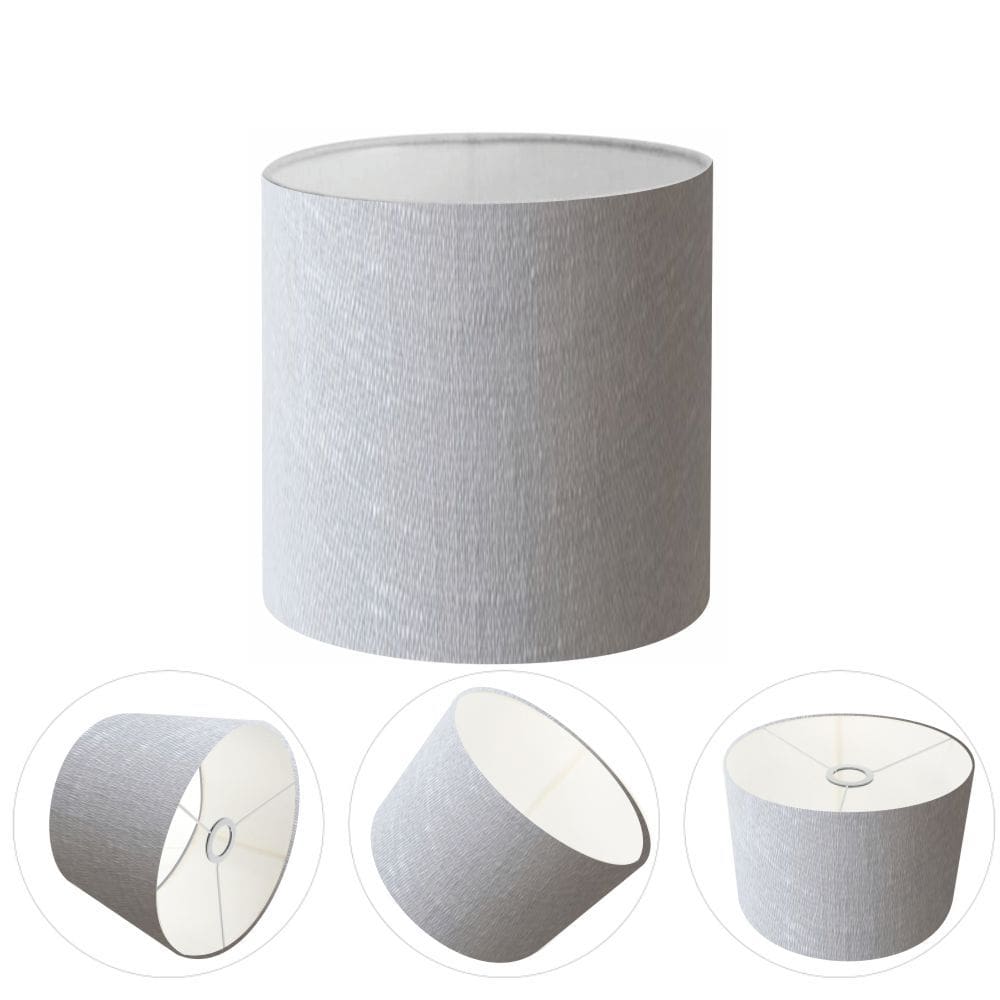 Cúpula Abajur Cilíndrica Cp-8010 Ø25x25cm Rustico Cinza