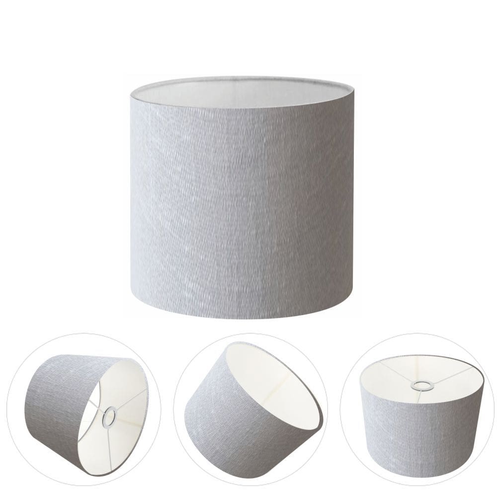 Cúpula Abajur Cilíndrica Cp-8005 Ø18x18cm Rustico Cinza