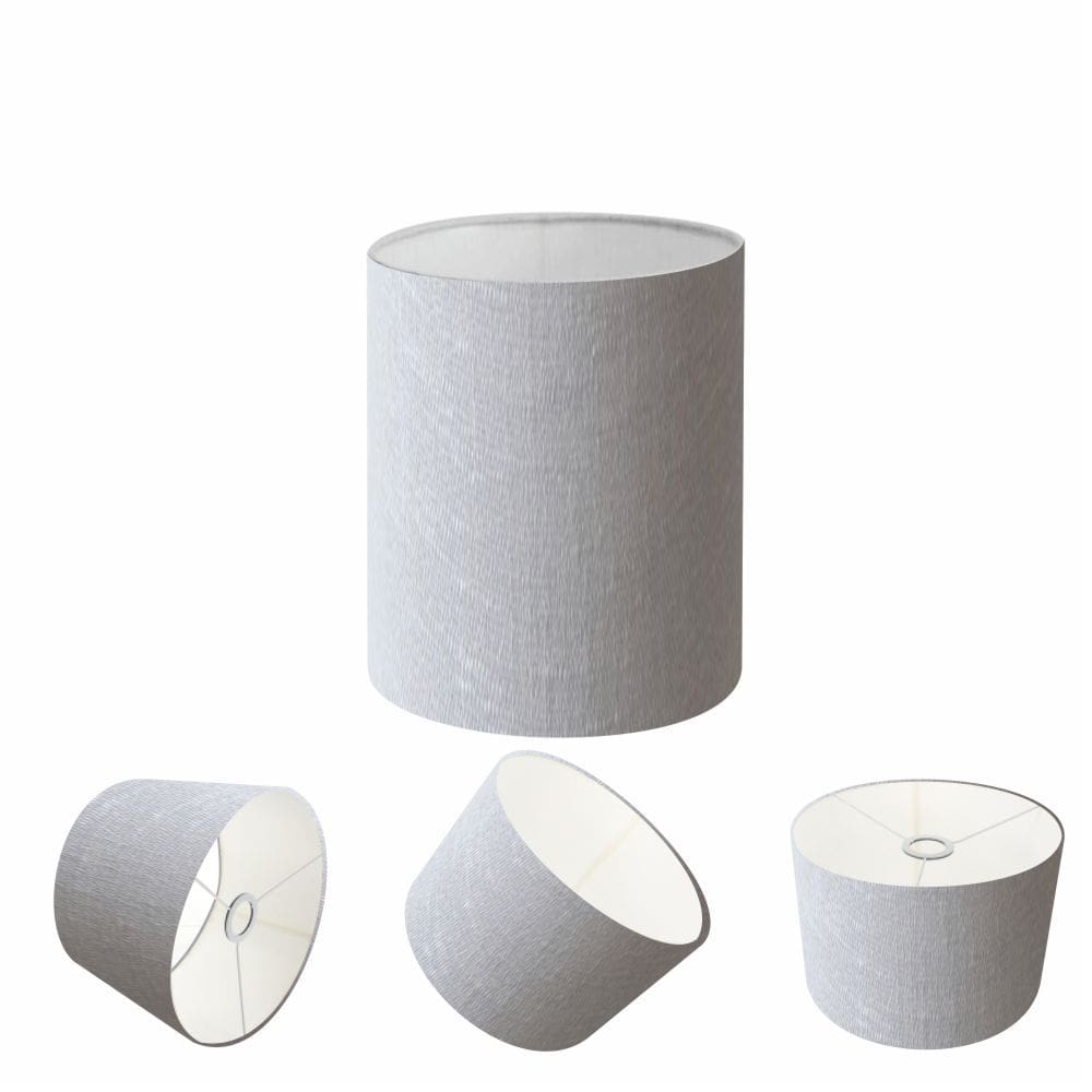 Cúpula Abajur Cilíndrica Cp-8001 Ø13x15cm Rustico Cinza