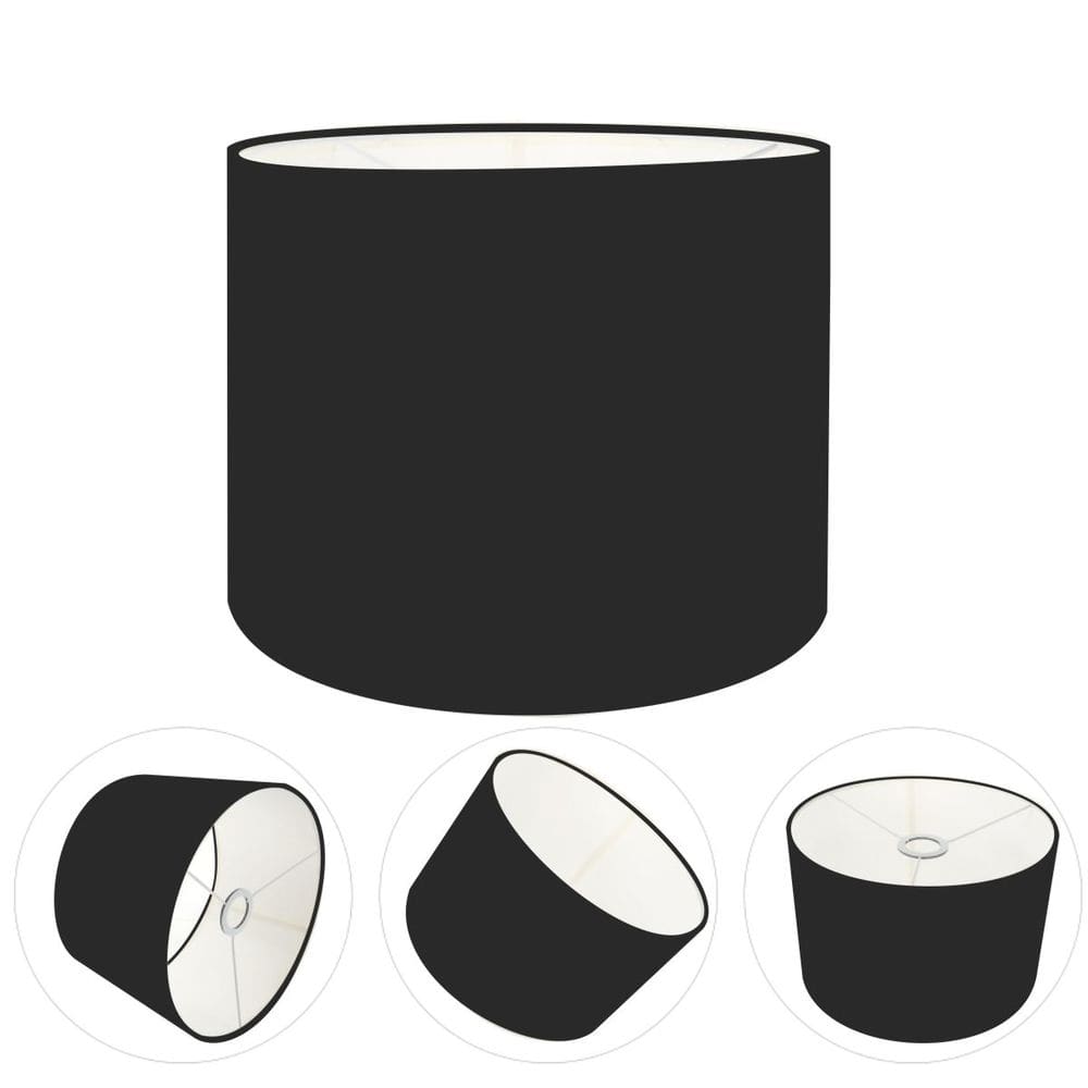 Cúpula Abajur Cilíndrica Cp-7012 Ø30x25cm Preto