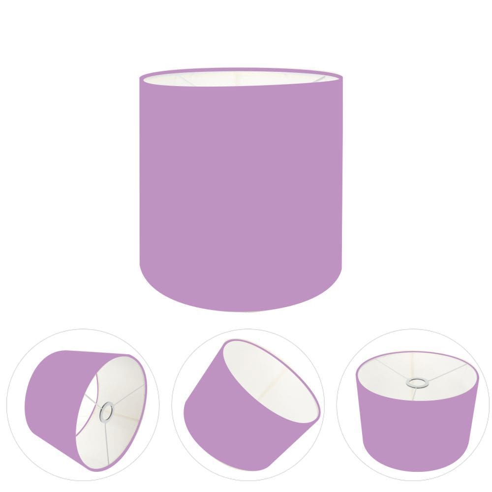 Cúpula Abajur Cilíndrica Cp-7005 Ø18x18cm Lillás