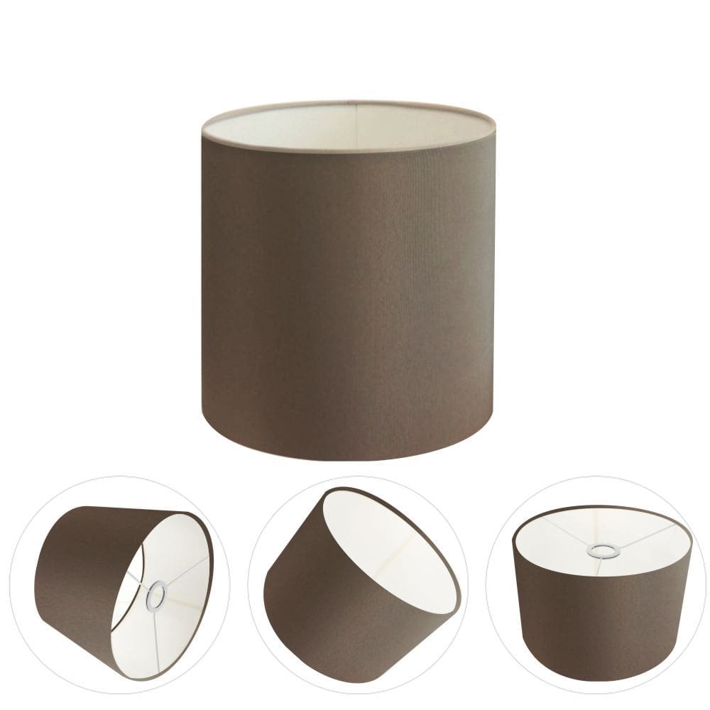 Cúpula Abajur Cilíndrica Cp-7005 Ø18x18cm Caqui