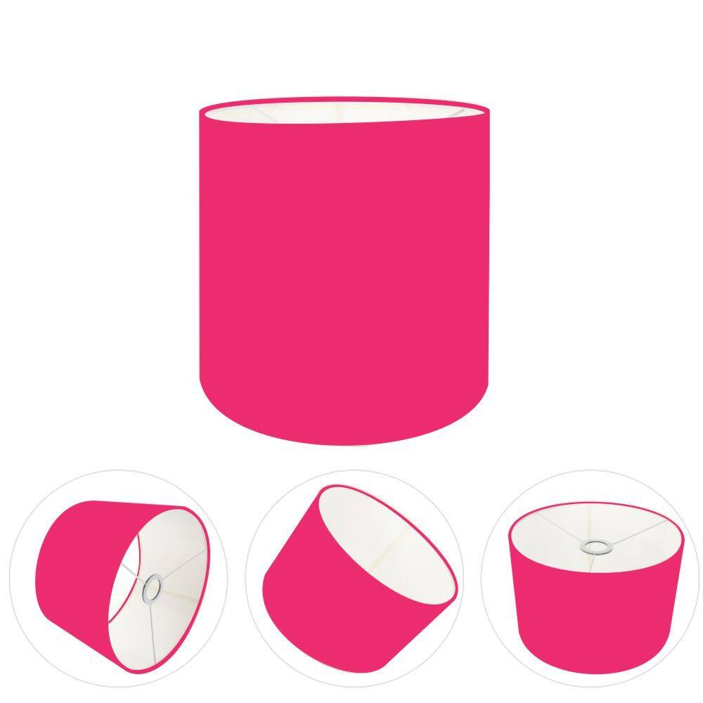 Cúpula Abajur Cilíndrica Cp-7005 Ø18x18cm Rosa Pink