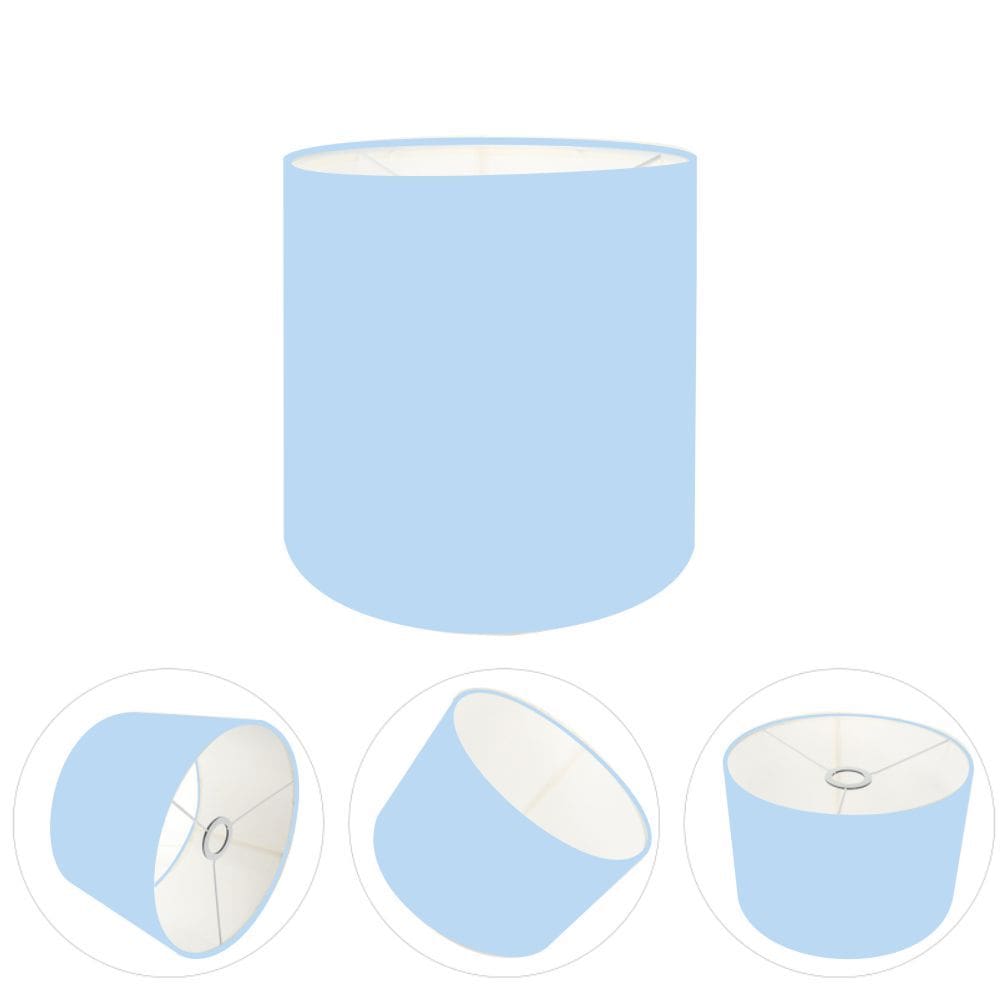 Cúpula Abajur Cilíndrica Cp-7005 Ø18x18cm Azul Bebê