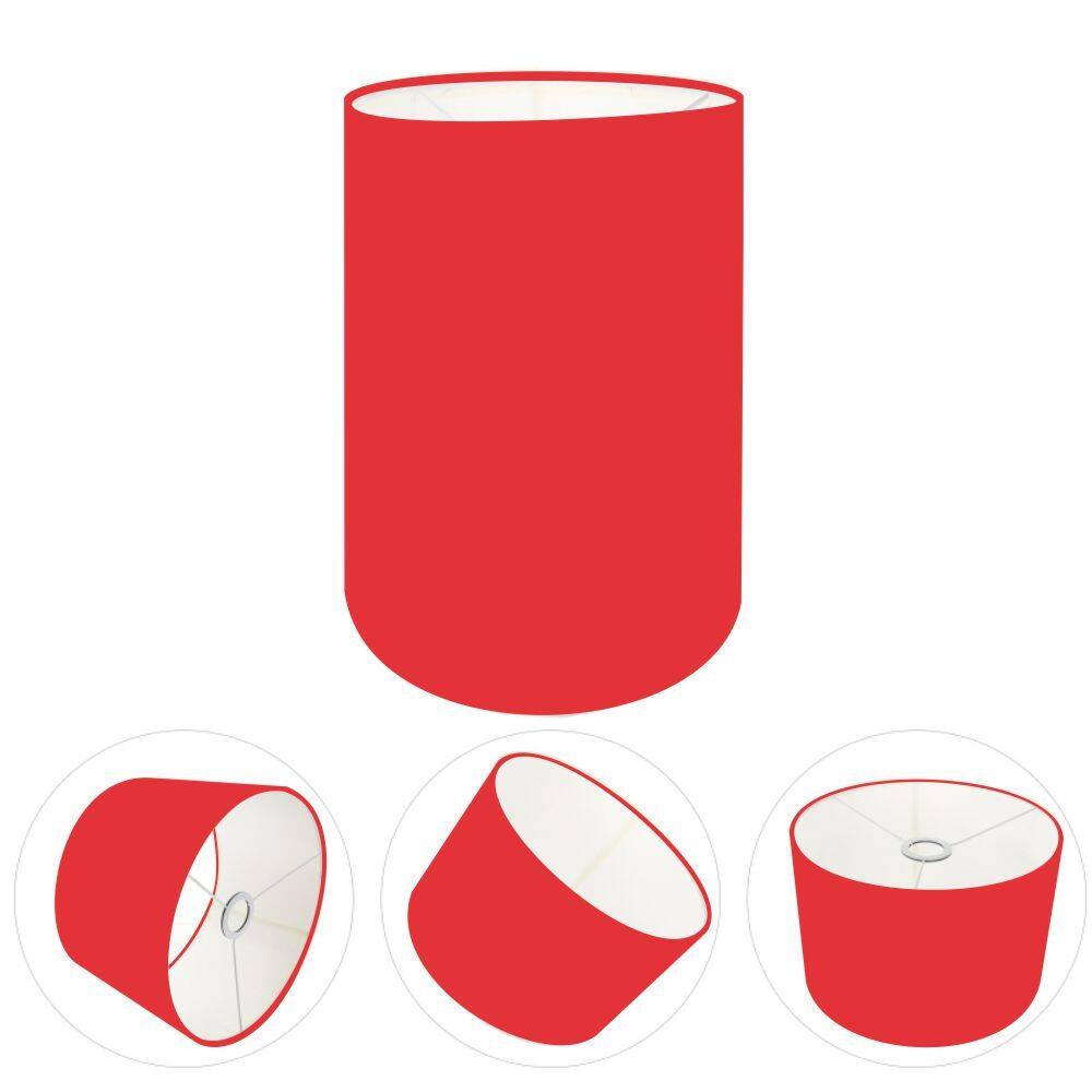Cúpula Abajur Cilíndrica Cp-7004 Ø15x25cm Vermelho