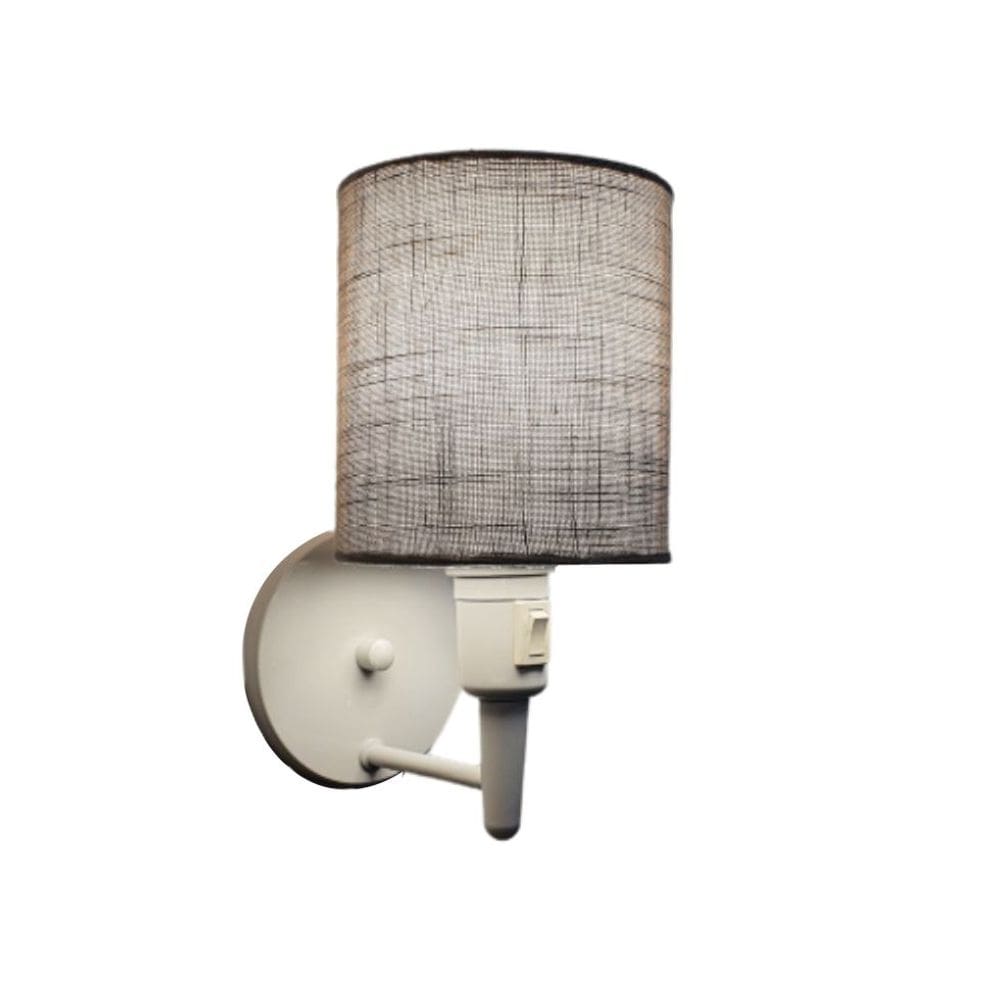 Arandela Cilíndrica Md-2030 Branca Com Liga e Desliga Cupula Rustico Cinza - Bivolt