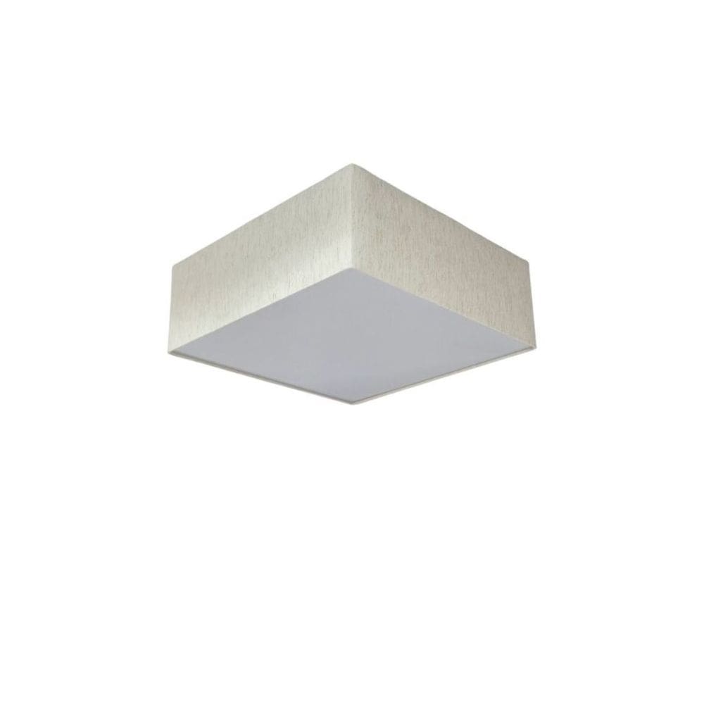 Plafon de Sobrepor Quadrado SP-3000 Cúpula Cor Linho Bege