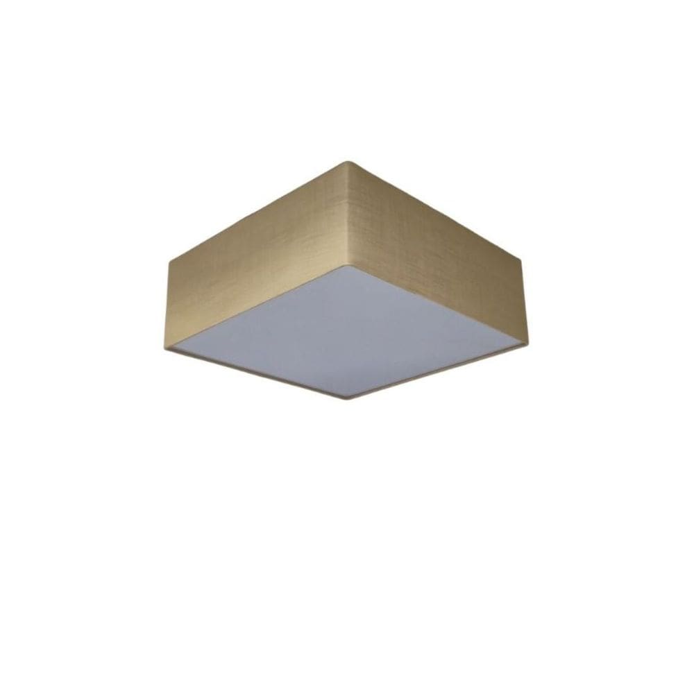 Plafon Para Quarto Quadrado SQ-3000 Cúpula Cor Palha