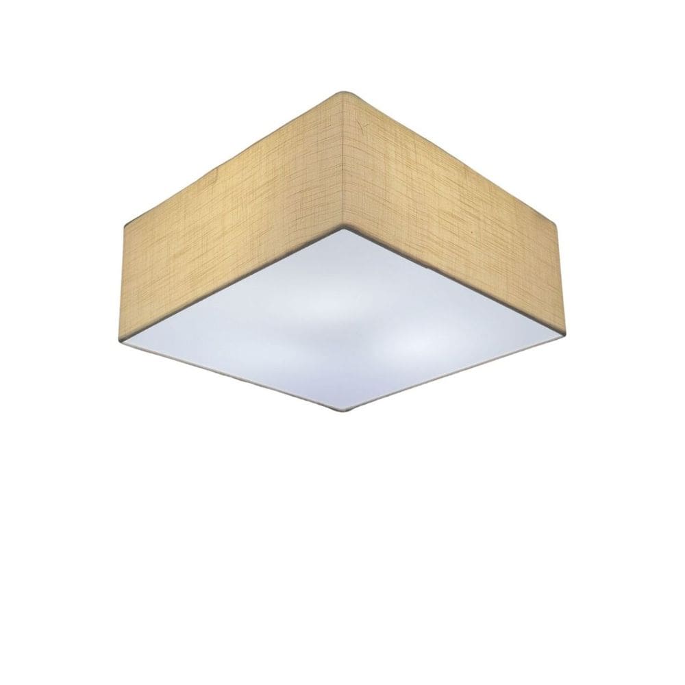Plafon Para Sala de Estar Quadrado SE-3001 Cúpula Cor Palha