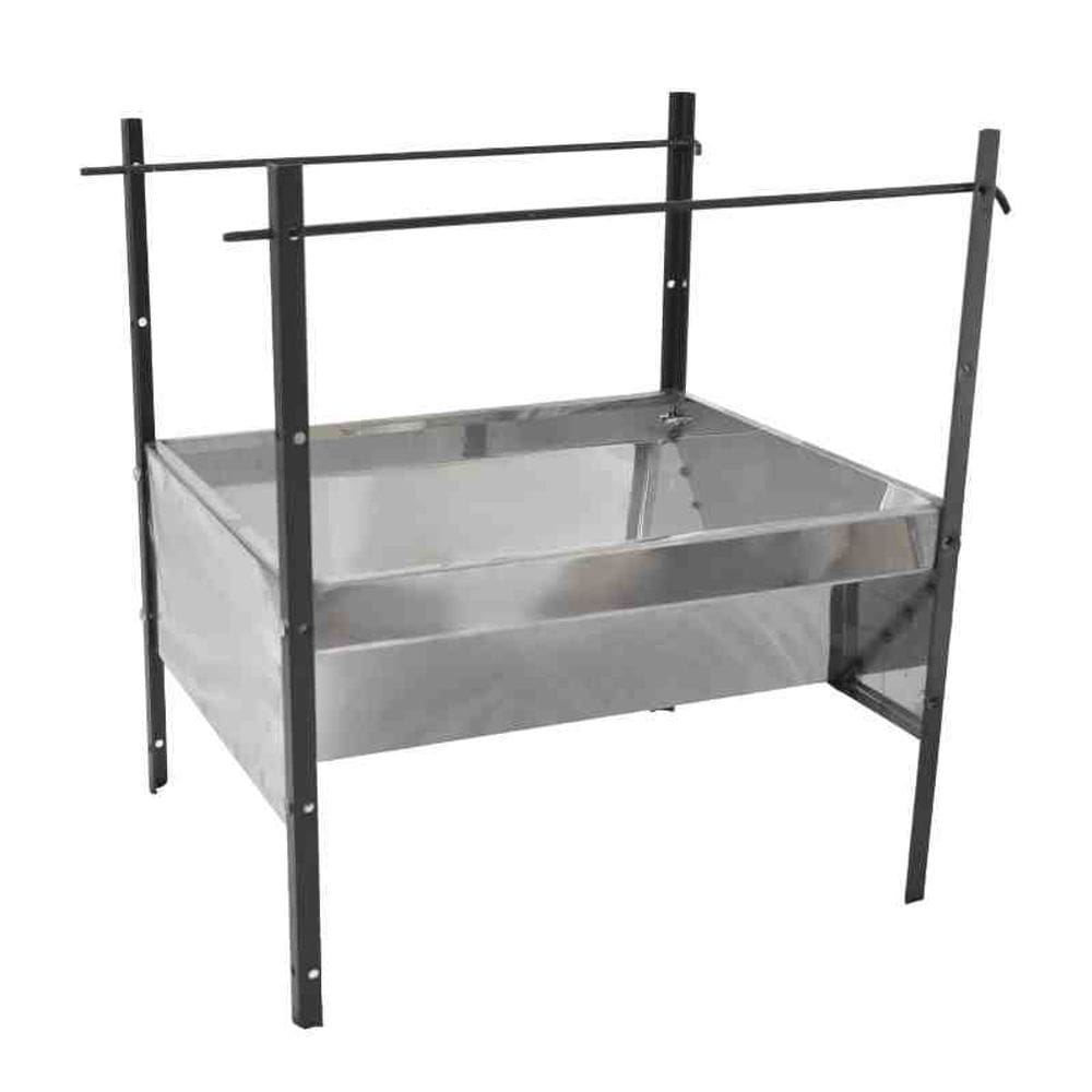 Churrasqueira Inox 50x60 com Pés Pretos Irmãos Hedlund