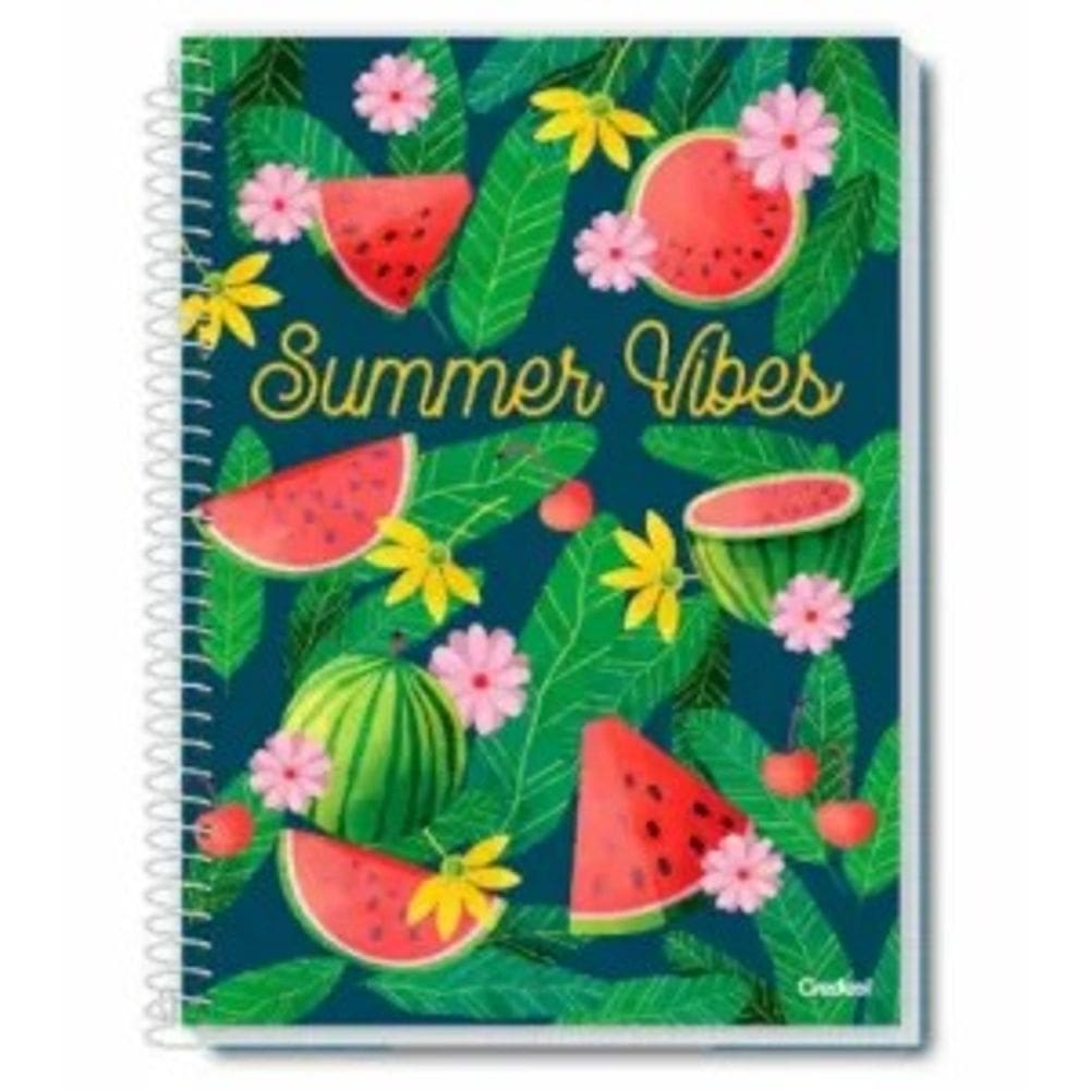 Kit C/3 Cadernos Universitário 10 Matérias 200 Folhas My Collection Feminino Credeal