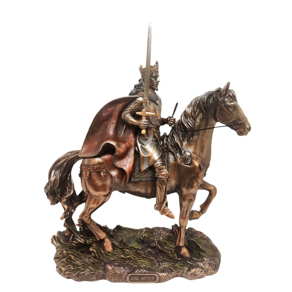 Estátua Rei Arthur Excalibur Líder Justo e Corajoso 30 cm