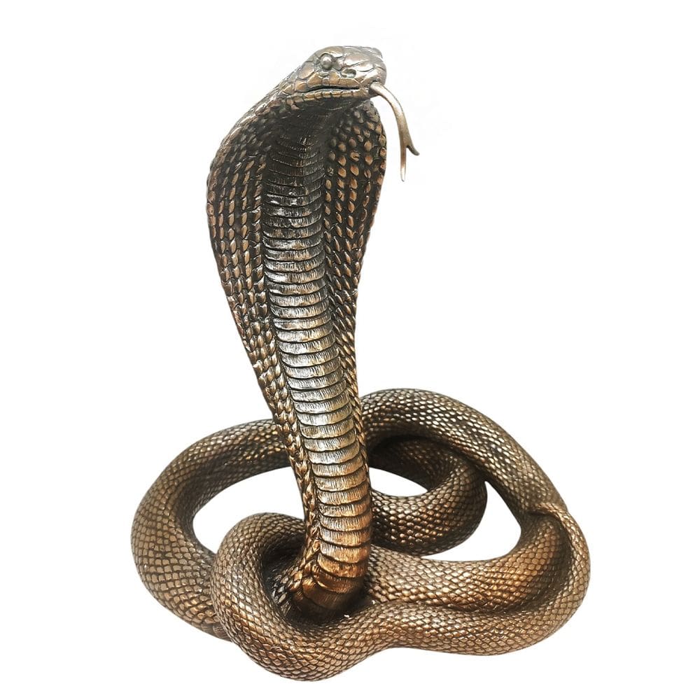 Estátua Cobra Real Forças Ancestrais do Egito 33 cm
