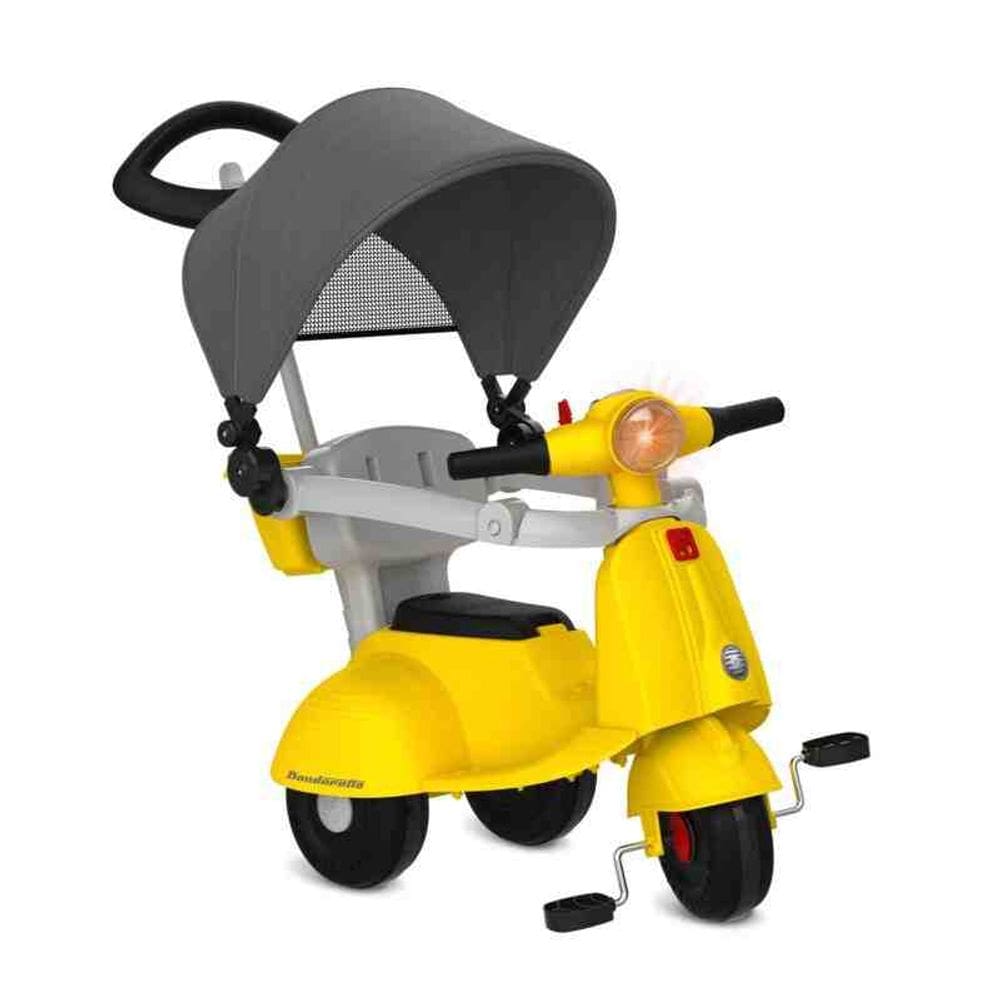 Triciclo Banderetta com Capota Passeio e Pedal Amarela Bandeirante