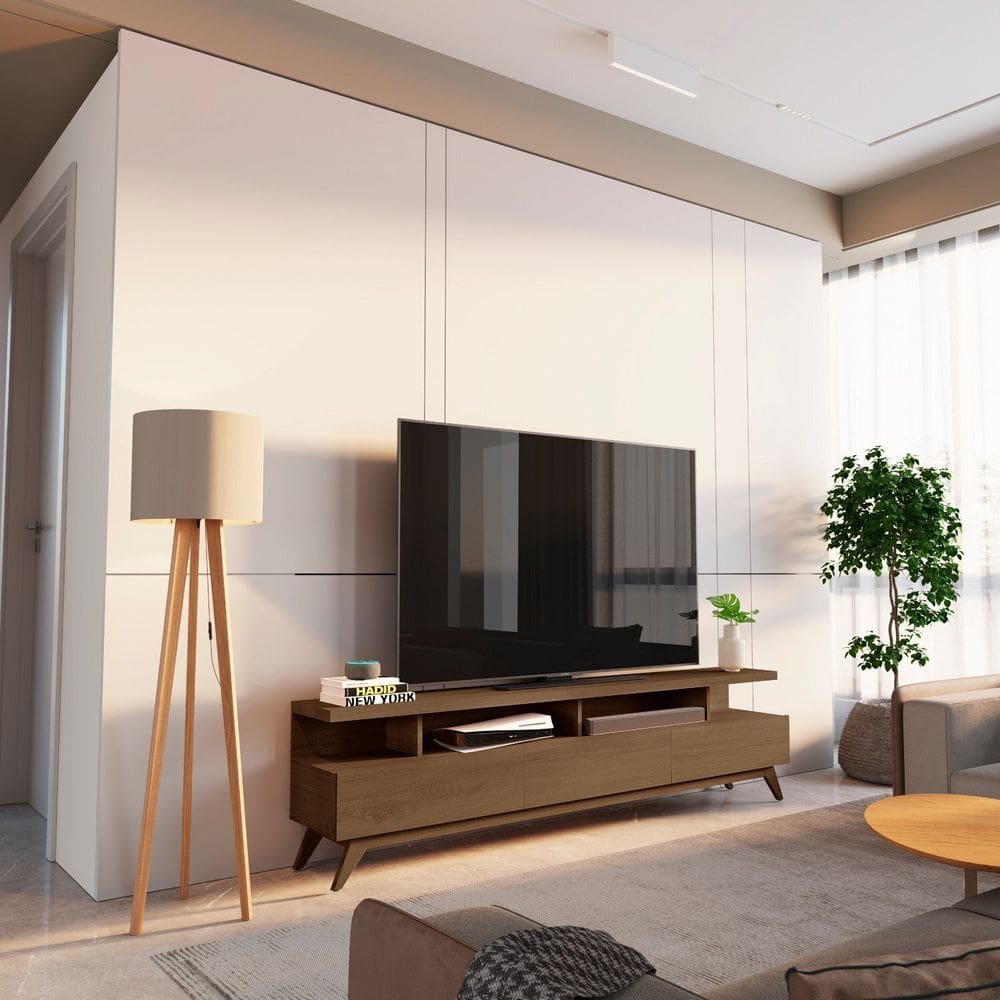 Rack para Tv até 72 Polegadas 180cm 100% Mdf Yucca Cabecasa Madeiramadeira Cedro