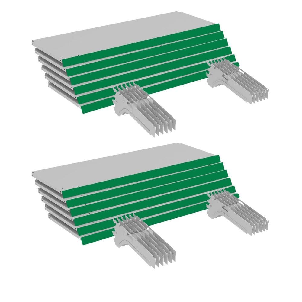 Kit 12 Bandejas Gondola Ponta FIT 40 Branco 12X 30x78 Pe Ver