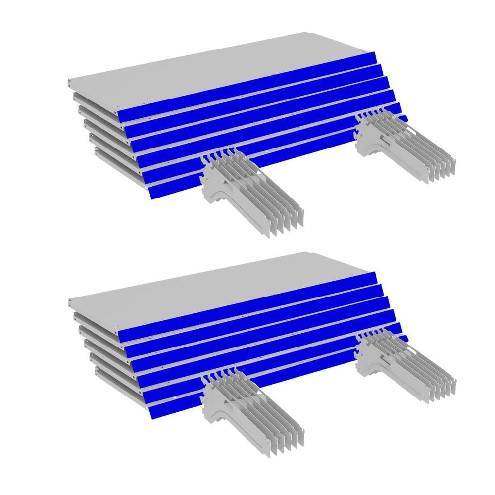 Kit 12 Bandejas Gondola Ponta FIT 40 Branco 12X 30x78 Pe Azu