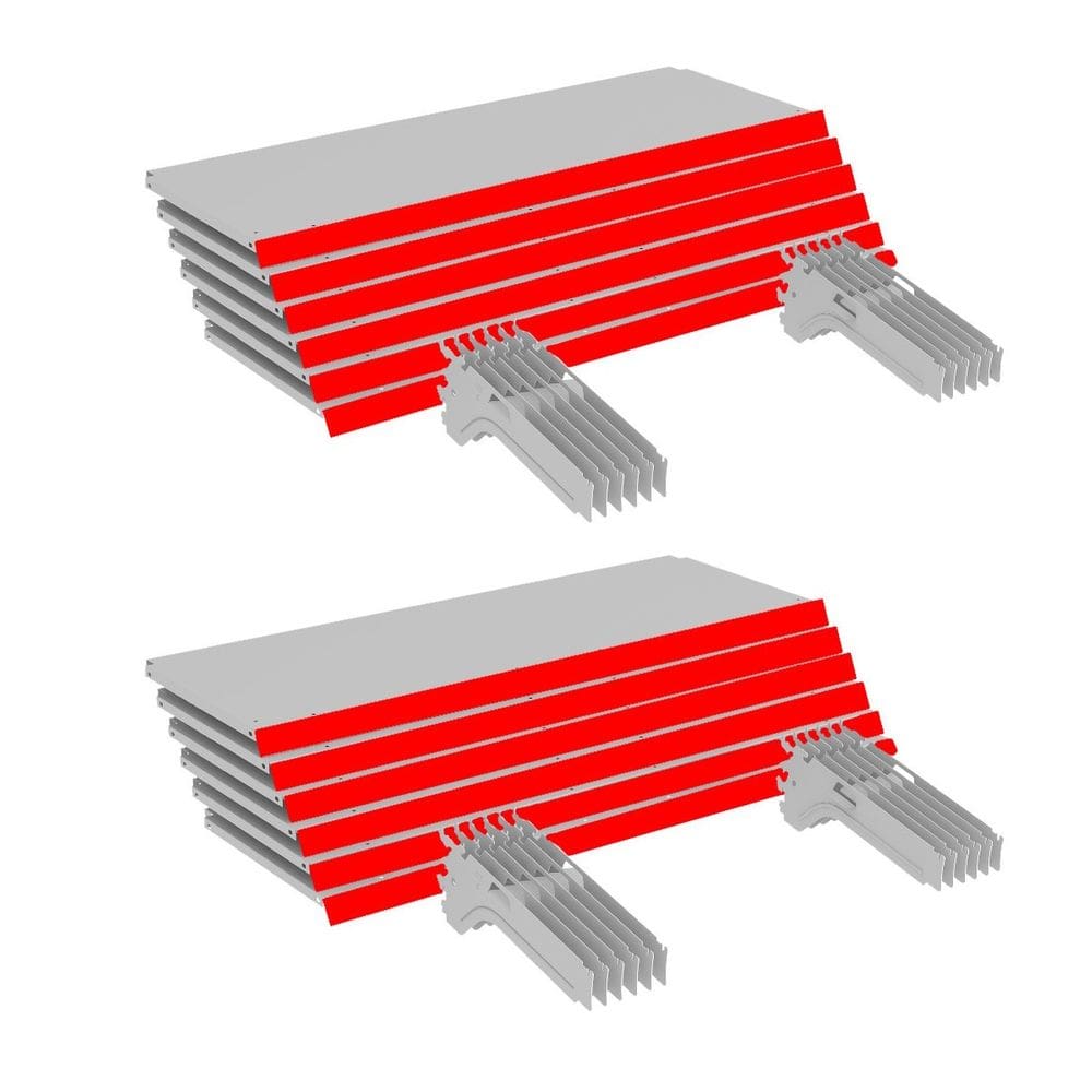 Kit 12 Bandejas Gondola Ponta FIT 40 Branco 12X 30x78 Pe Ver
