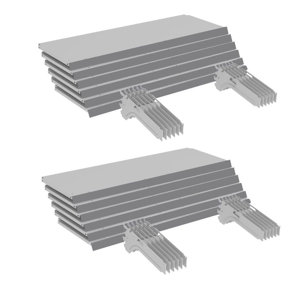 Kit 12 Bandejas Gondola Ponta FIT 40 Branco 12X 30x78 Pe Cin