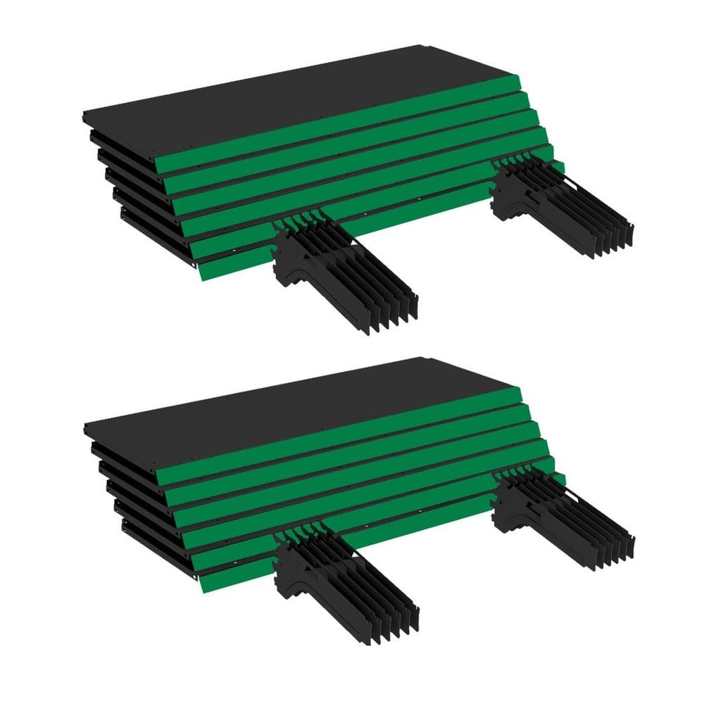 Kit 12 Bandejas Gondola Ponta FIT 40 Preto 12X 30x78 Pe Verd