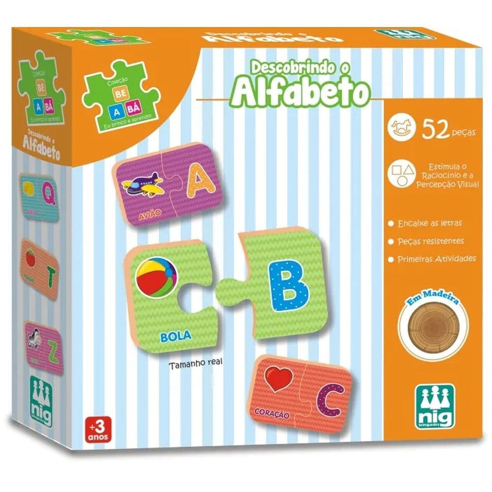 Jogo Be A Bá Descobrindo O Alfabeto 52 Peças - Nig 0421