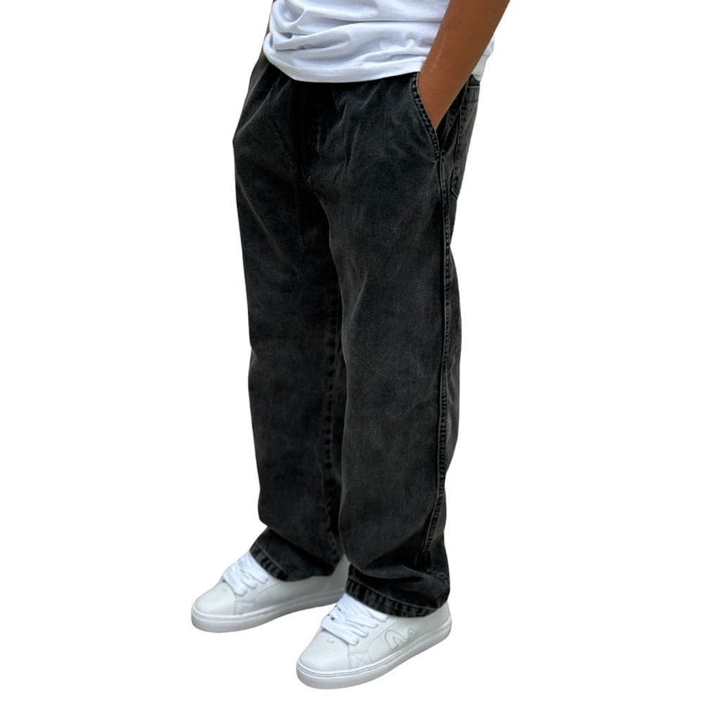 Calça Brack Infantil Baggy Jeans Estonada Unissex